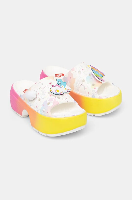 Crocs papuci Care Bears Stomp Slide alb 210108.100
