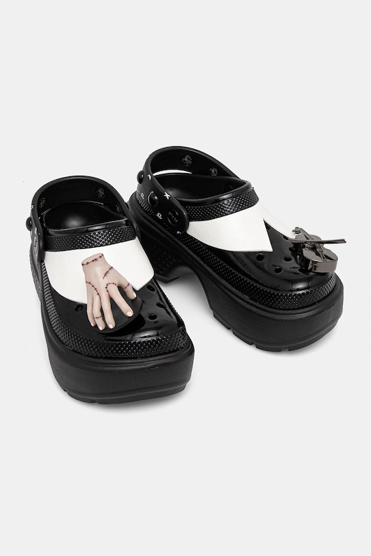 Šľapky Crocs Wednesday Stomp Clog platforma čierna 210214.001