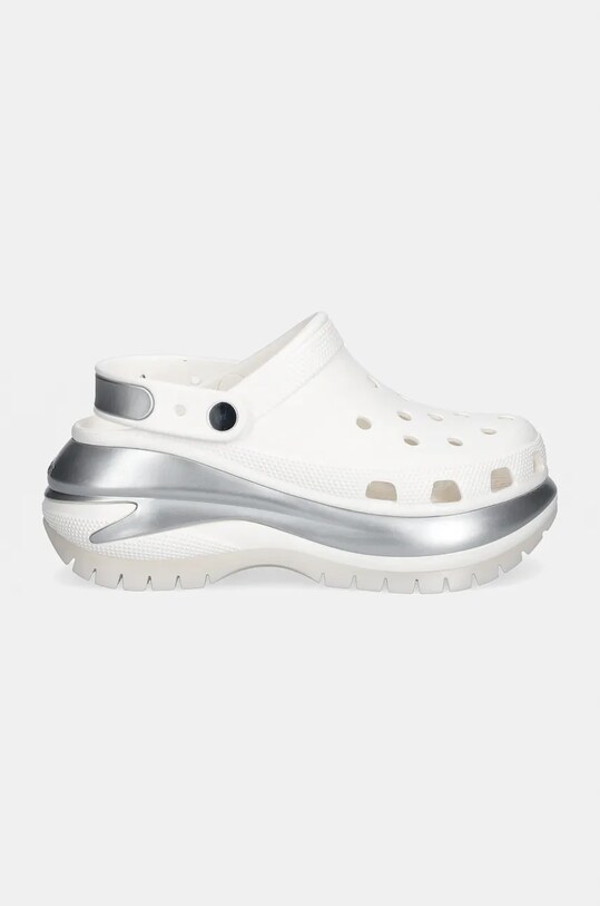 Παντόφλες Crocs Mega Crush Metallic Clog 210368.138 λευκό AW24