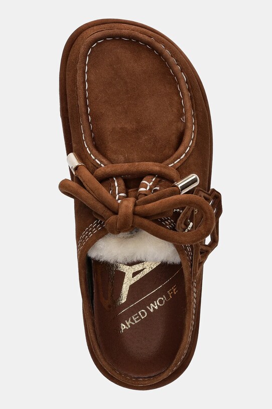 Naked Wolfe papuci din piele intoarsa Blizzard maro Blizzard.Tan