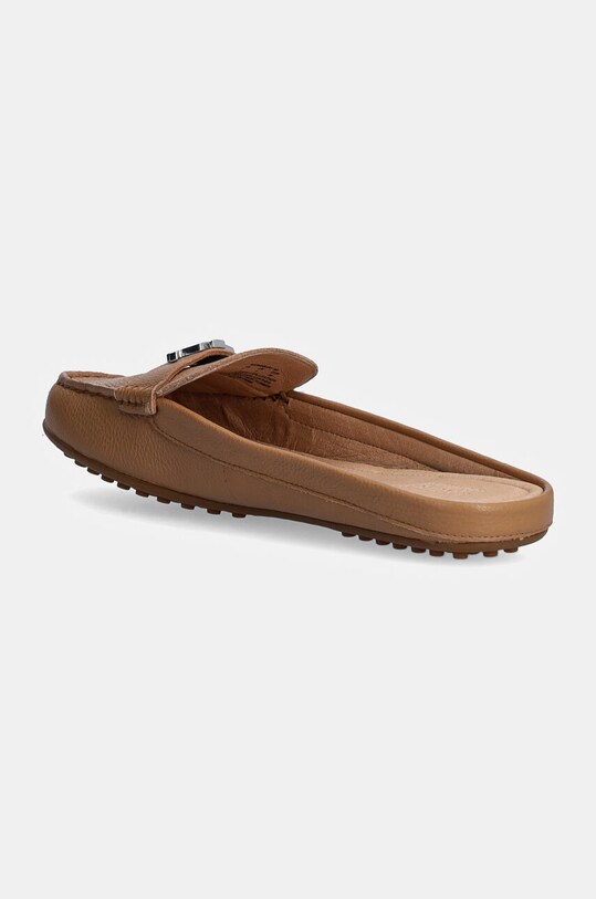 Încălțăminte Lauren Ralph Lauren slapi de piele Barnsbury Pebbled 802937814009 bej