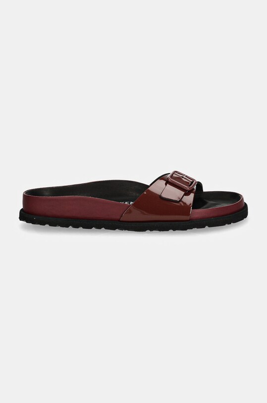 Birkenstock 1774 leather sliders Madrid Shiny Patent Leather 1028659 maroon AW24