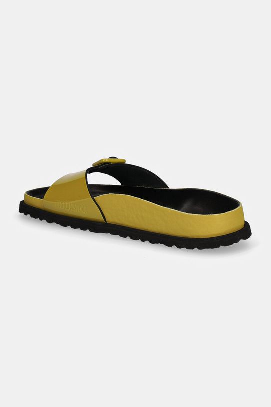 Scarpe Birkenstock 1774 infradito in pelle Madrid Shiny Patent Leather 1028698 verde