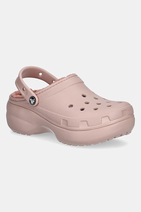 Crocs kapcie Classic Platform Lined Clog W różowy 207938.6TY