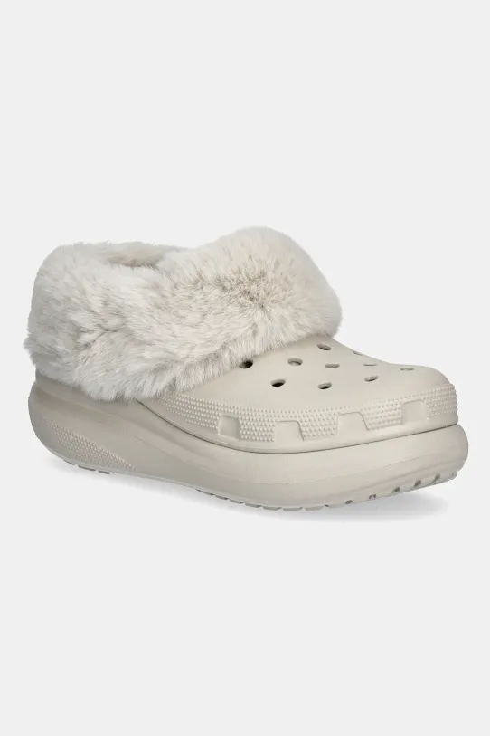 Kućne papuče Crocs Furever Crush Clog bež 208446.0IK