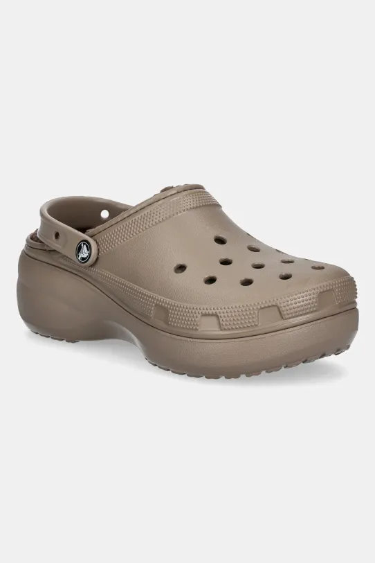 Шлепанцы Crocs Classic Platform Lined Clog остальные коричневый 207938.198