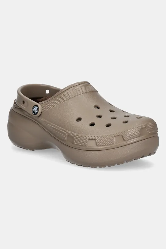 Crocs sliders Classic Platform Lined Clog others brown 207938.199