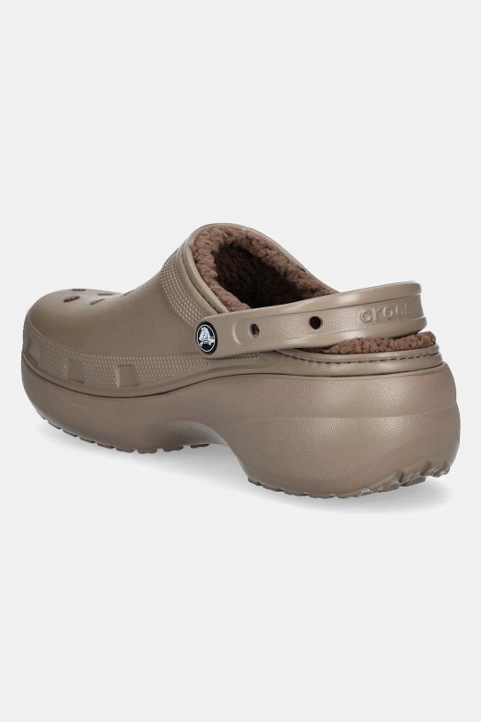 Παπούτσια Παντόφλες Crocs Classic Platform Lined Clog 207938.199 καφέ