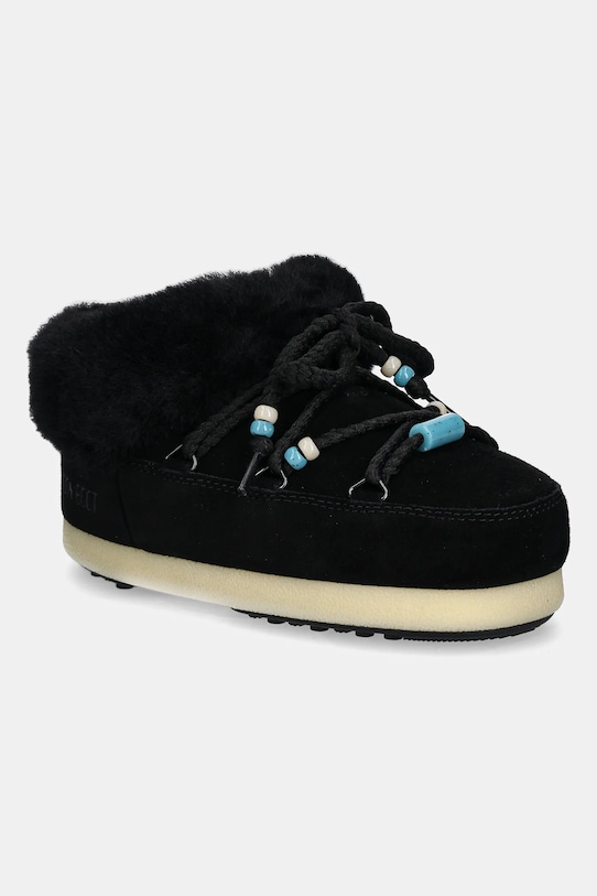 Semišové papuče Moon Boot MB EVX MULE SUEDE BEADS čierna 80D1470040.NN13