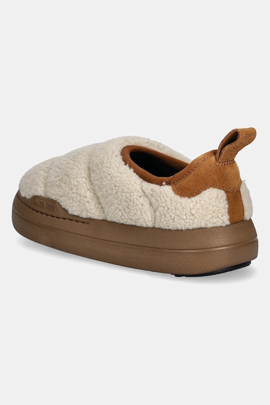 Încălțăminte Moon Boot papuci de casa MB PARK PUFFER FLEECE 80D2470120.L007 bej