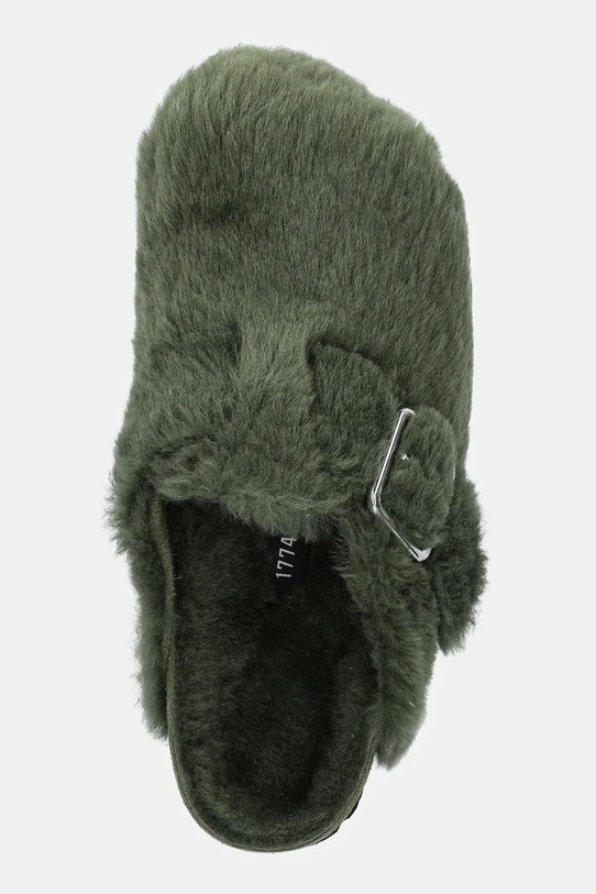 Шерстяные тапки Birkenstock 1774 Boston BB Shearling зелёный 1029943