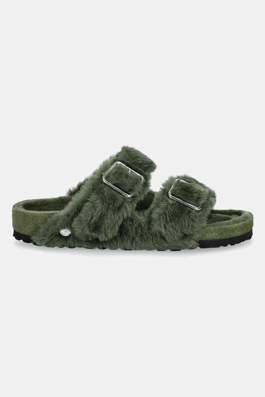 Birkenstock 1774 klapki wełniane Arizona BB 1030001 zielony AW24