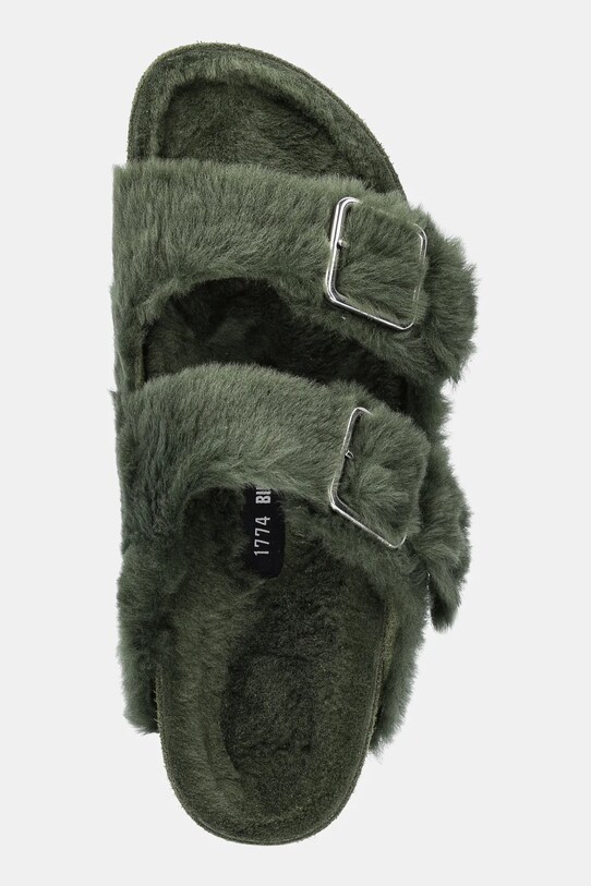 Birkenstock 1774 klapki wełniane Arizona BB zielony 1030001