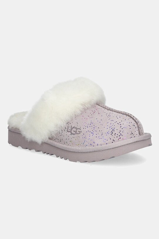 UGG kapcie zamszowe dziecięce COZY II SHIMMER SKY fioletowy 1157672K.G