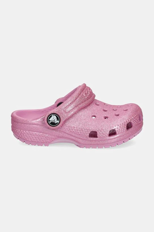 Crocs klapki dziecięce CLASSIC GLITTER CLOG 206992.CLASSIC.GLITTER różowy AW24