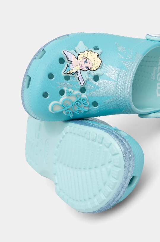 Detské šľapky Crocs CROCSCLASSIC FROZEN ELSA CLOG 210235.CLASSIC.FROZEN tyrkysová