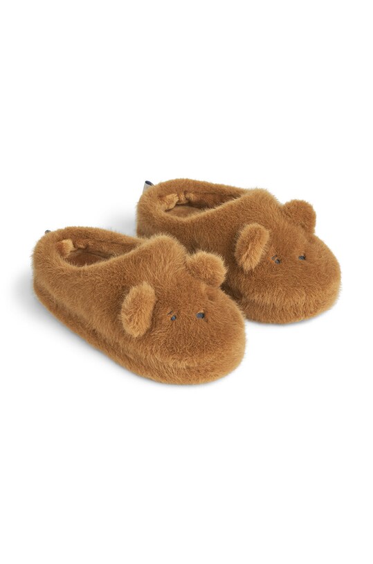 Дитячі тапочки Liewood Aviaja Bear Slippers LW19587 коричневий AW24