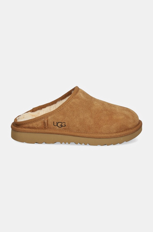 Детские замшевые тапочки UGG KIDS' CLASSIC SLIP-ON 1161030K коричневый AW24