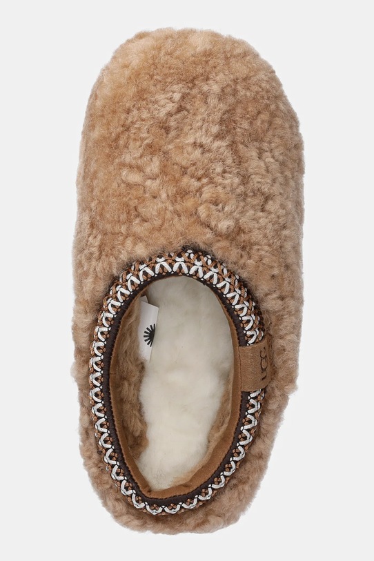 Παιδικές μάλλινες παντόφλες UGG TASMAN MAXI CURLY καφέ 1158256K