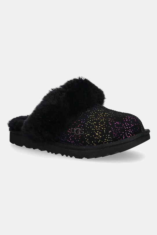 UGG papuci din piele intoarsa pentru copii COZY II SHIMMER SKY negru 1157672K