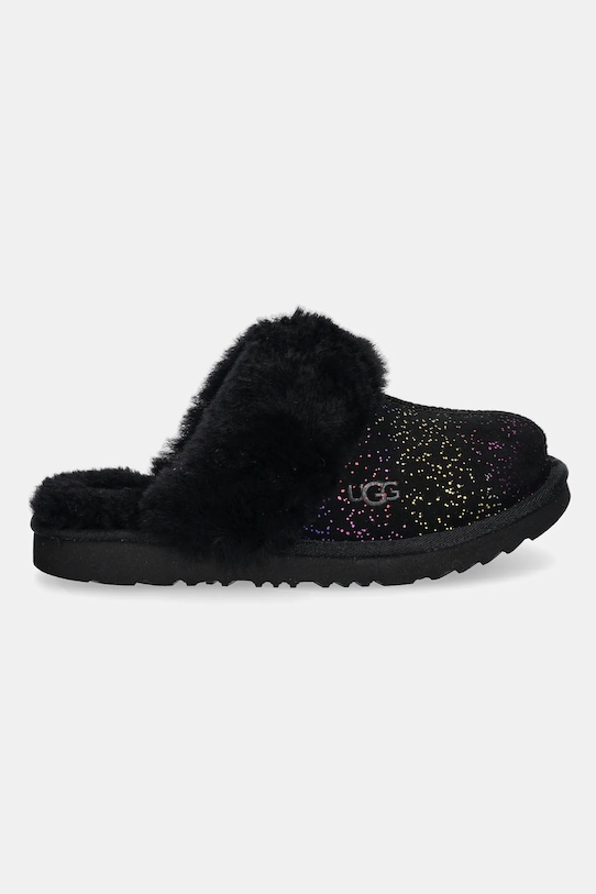 Παιδικές παντόφλες σουέτ UGG COZY II SHIMMER SKY 1157672K μαύρο AW24