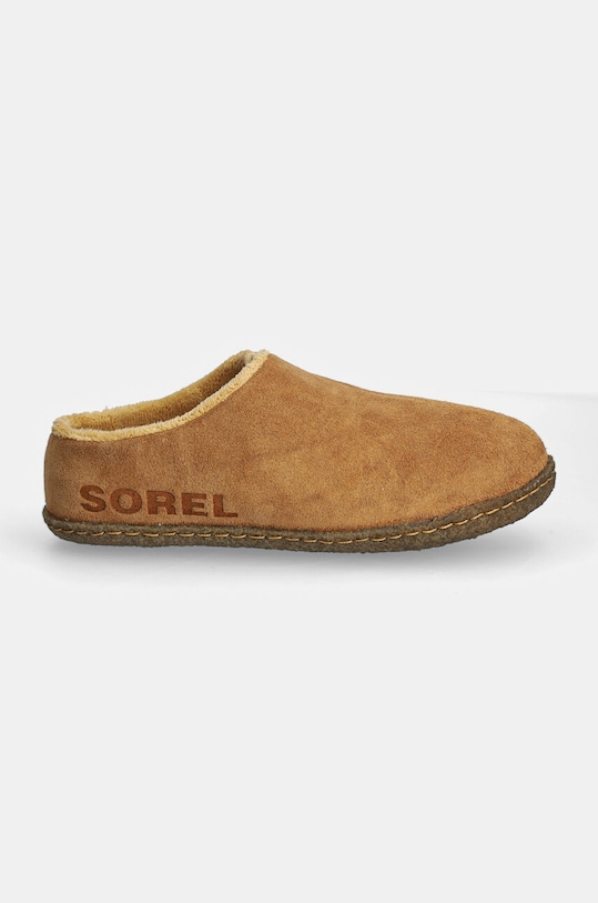Παιδικές παντόφλες σουέτ Sorel YOUTH LANNER RIDGE 1929651 καφέ AW24