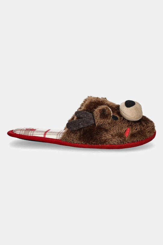 Detské papuče United Colors of Benetton 8G5M0D01C.G.Seasonal hnedá AW24