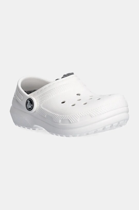 Дитячі шльопанці Crocs CLASSIC LINED CLOG білий 207009.CLASSIC.LINED.CL