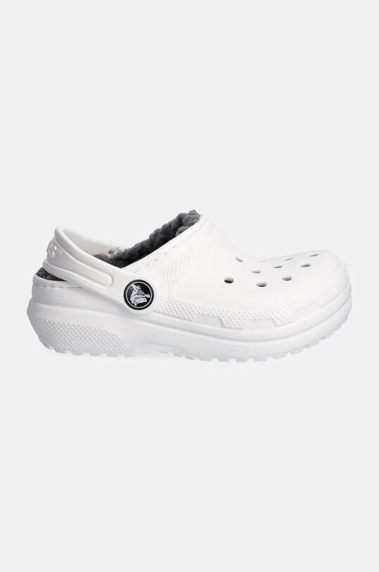 Дитячі шльопанці Crocs CLASSIC LINED CLOG 207009.CLASSIC.LINED.CL білий AW24