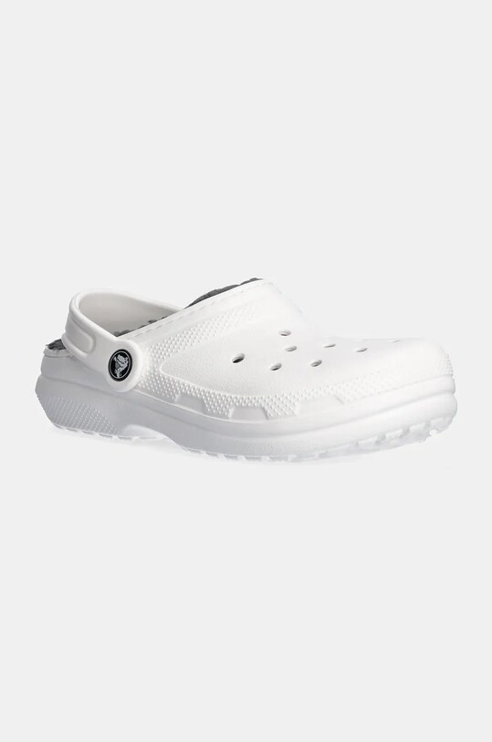 Дитячі шльопанці Crocs CLASSIC LINED CLOG білий 207010.CLASSIC.LINED.CL