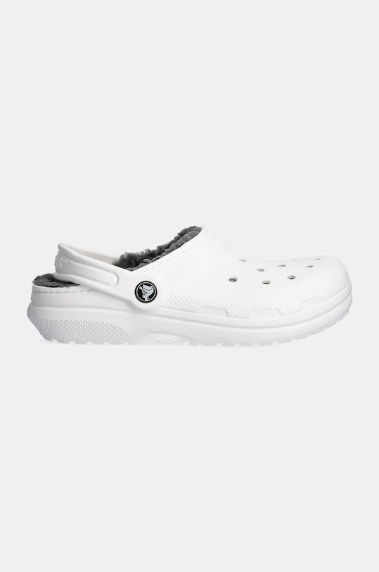 Crocs klapki dziecięce CLASSIC LINED CLOG 207010.CLASSIC.LINED.CL biały AW24