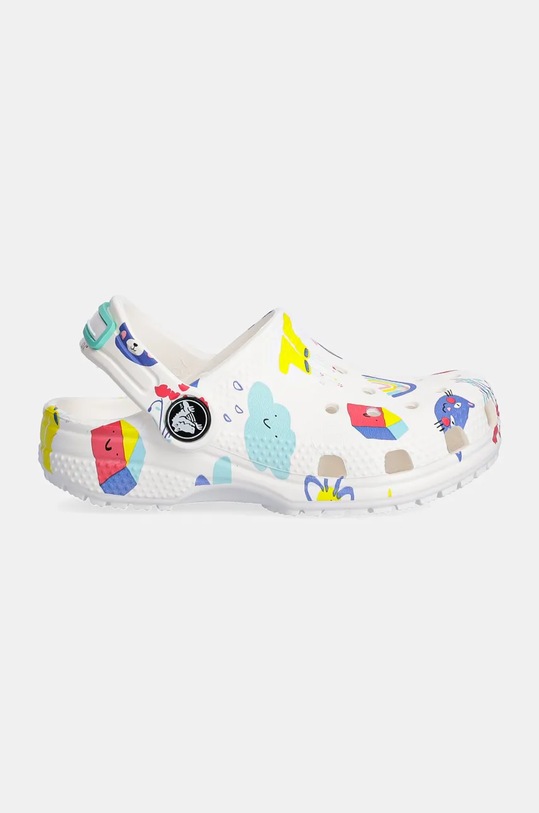 Dětské pantofle Crocs CLASSIC DOODLE PRINT CLOG 210357.CLASSIC.DOODLE bílá AW24