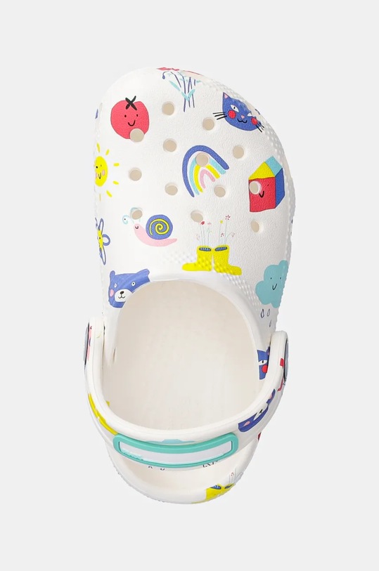 Dětské pantofle Crocs CLASSIC DOODLE PRINT CLOG bílá 210357.CLASSIC.DOODLE