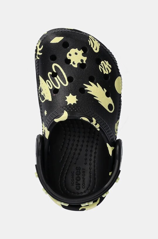 Παιδικές παντόφλες Crocs CLASSIC GLOW SPACE CLOG μαύρο 210358.CLASSIC.GLOW.SPA