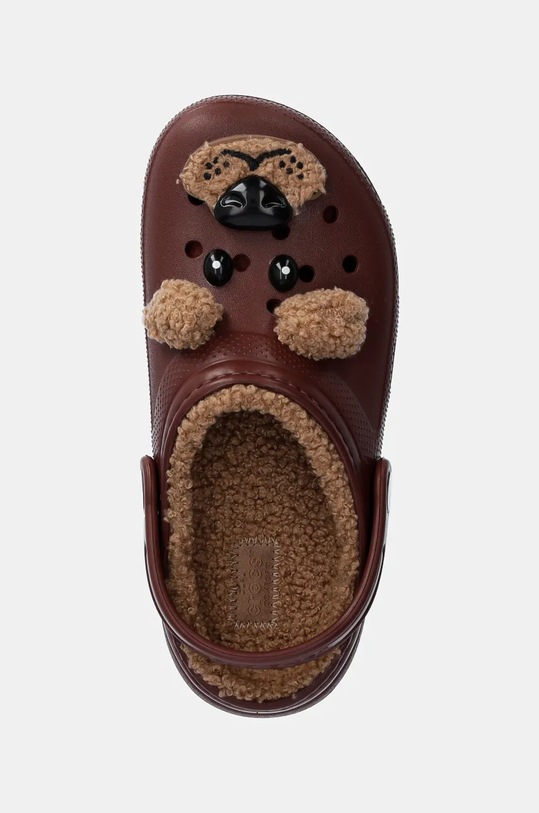 Dětské pantofle Crocs CLASSIC LINED IAM BROWN BEAR CLOG hnědá 210399.CLASSIC.LINED.IA