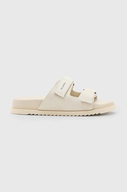 Semišové šľapky AllSaints Vex béžová M002FA