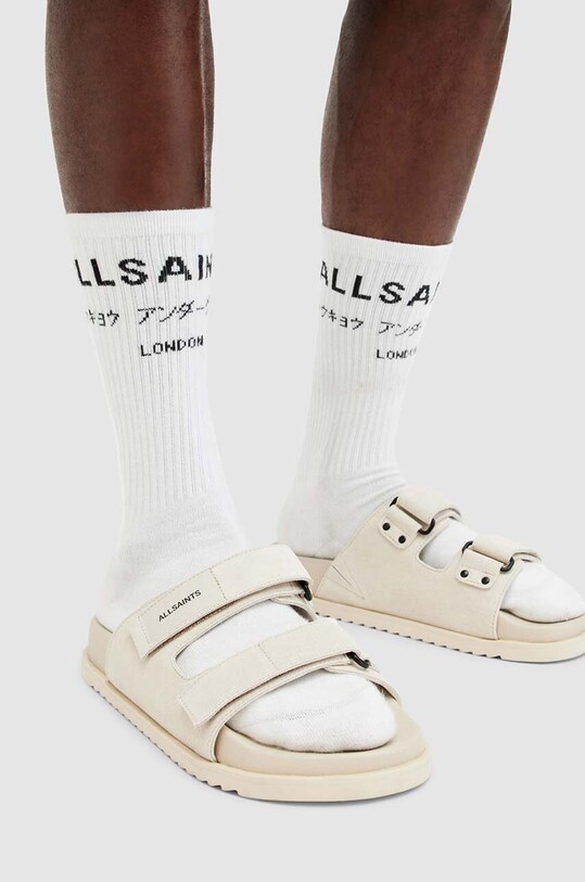 Semišové šľapky AllSaints Vex M002FA