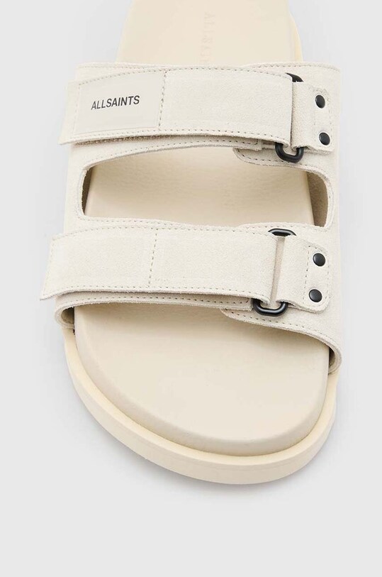 Semišové šľapky AllSaints Vex béžová M002FA