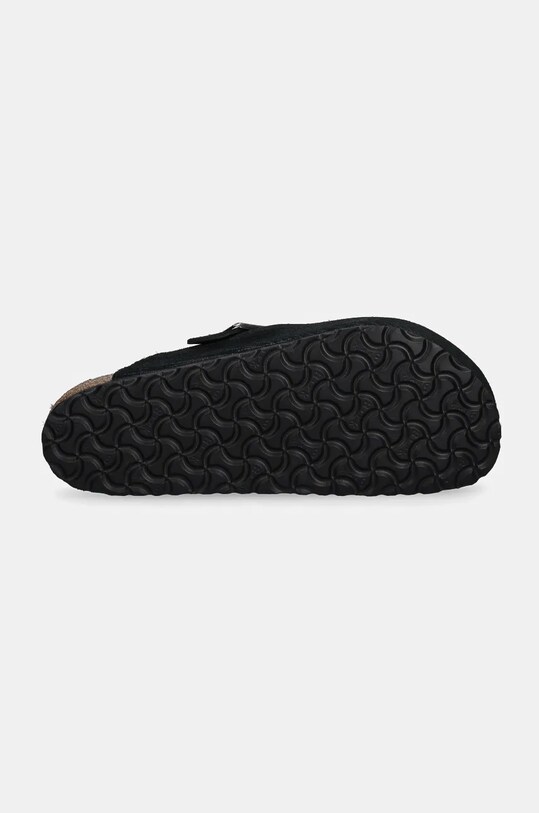Замшевые шлепанцы Birkenstock Boston Corduroy Shearling 1028326 чёрный