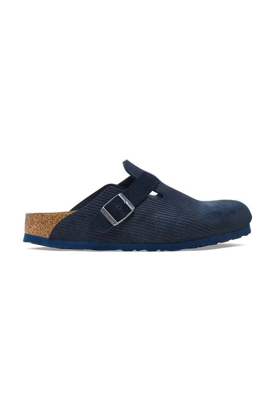 Birkenstock papuci din piele Boston Corduroy bleumarin 1026108.Midnight