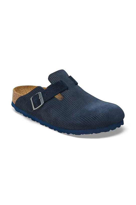 Замшевые шлепанцы Birkenstock Boston Corduroy 1026108.Midnight тёмно-синий AW24