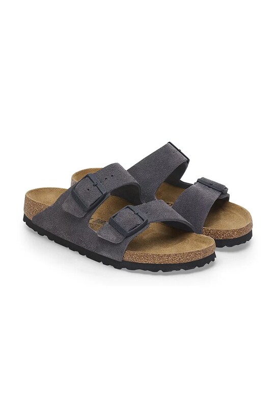 Semišové pantofle Birkenstock Arizona šedá 1028603