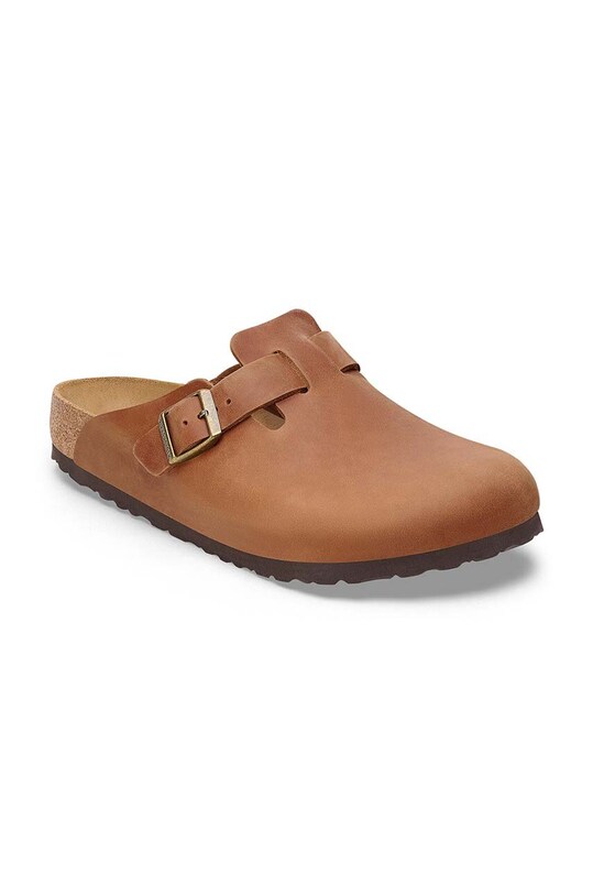 Natikače od nubuk kože Birkenstock Boston 1028179 smeđa AW24