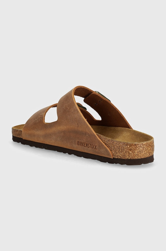 Obuwie Birkenstock klapki skórzane Arizona 1028272 brązowy