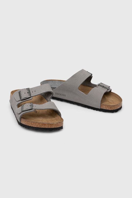 Boty Nubukové pantofle Birkenstock Arizona 1020752 šedá
