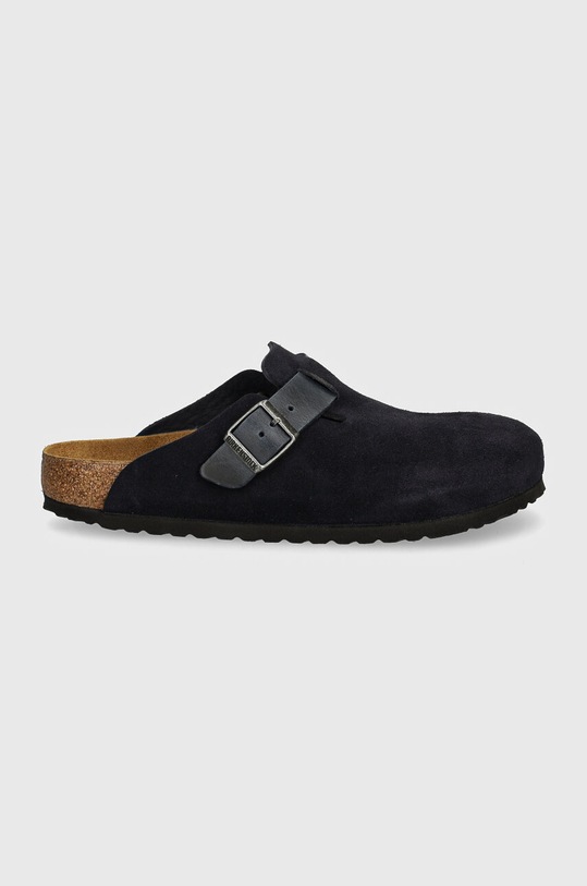 Замшеві шльопанці Birkenstock Boston 1028210 темно-синій AW24