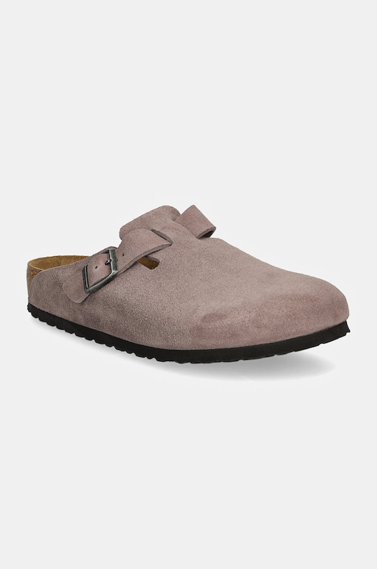 Birkenstock klapki zamszowe Boston Planet friendly fioletowy 1028363