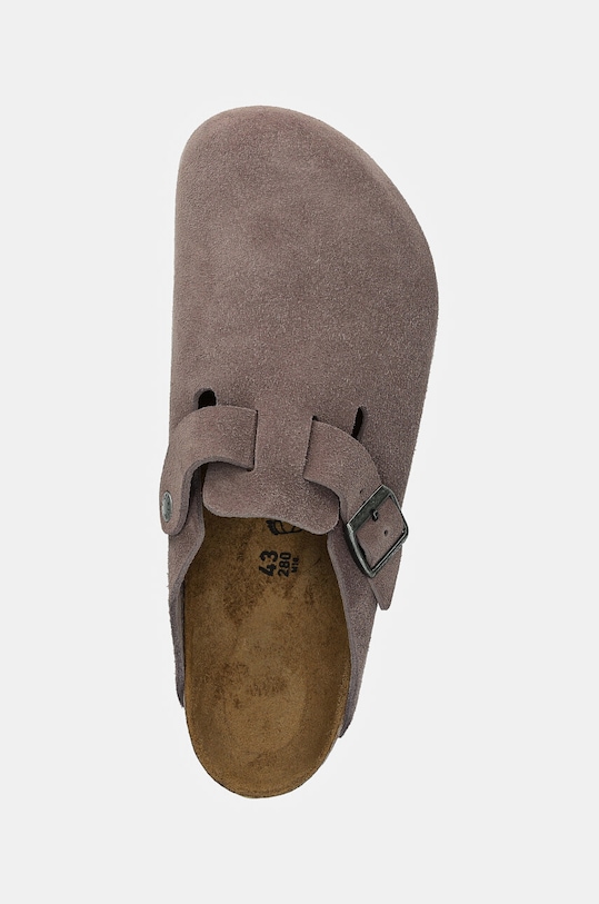 Birkenstock klapki zamszowe Boston fioletowy 1028363
