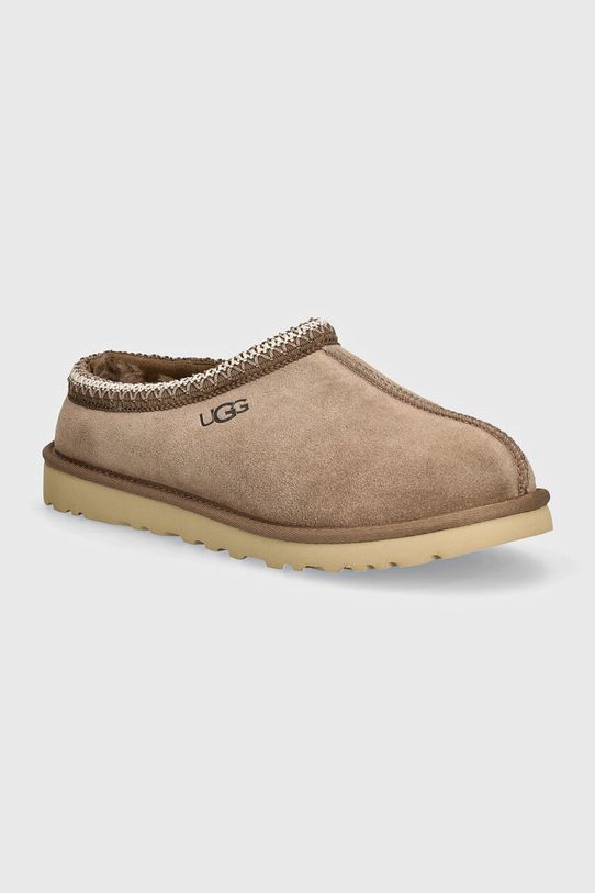 UGG papuci din piele intoarsa Tasman loungewear bej 5950.CRBO