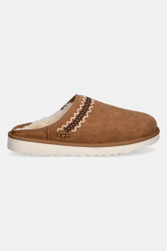 UGG papuci din piele intoarsa Classic Slip-On Atherson 1162330.CHE maro AW24